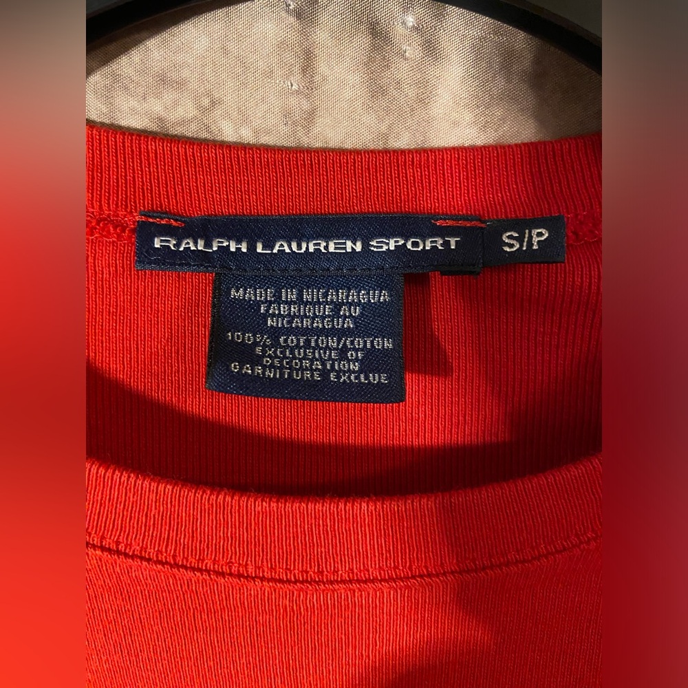 Ralph Lauren Sport Crew Neck Long Sleeve Tee-Women’s size Petite Small-EUC - Picture 3 of 3